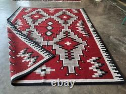 Southwestern Navajo Ganado Rug Handmade Antique Native American Wool Large Rugs
