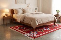 Southwestern Navajo Ganado Rug Handmade Antique Native American Wool Large Rugs
