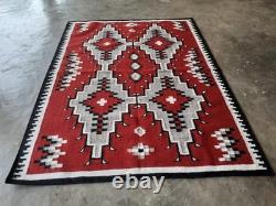 Southwestern Navajo Ganado Rug Handmade Antique Native American Wool Large Rugs
