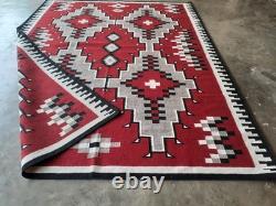 Southwestern Navajo Ganado Rug Handmade Antique Native American Wool Large Rugs
