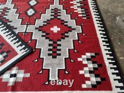 Southwestern Navajo Ganado Rug Handmade Antique Native American Wool Large Rugs