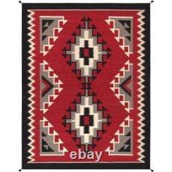 Southwestern Navajo Ganado Rug Handwoven Antique Native American Wool Large Rugs