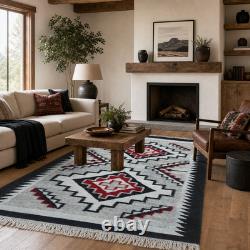 Southwestern Navajo Rug Handmade Antique Native American Wool Large Rugs 9x12 ft