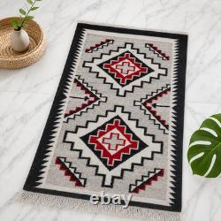 Southwestern Navajo Rug Handmade Antique Native American Wool Large Rugs 9x12 ft