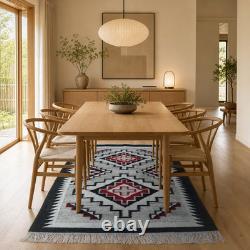 Southwestern Navajo Rug Handmade Antique Native American Wool Large Rugs 9x12 ft