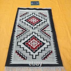 Southwestern Navajo Rug Handmade Antique Native American Wool Large Rugs 9x12 ft