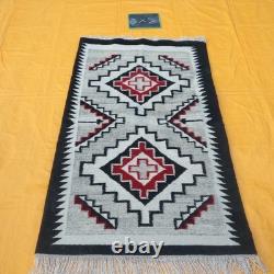 Southwestern Navajo Rug Handmade Antique Native American Wool Large Rugs 9x12 ft