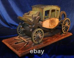 Stagecoach Replica Large All Wood Western Model Handmade