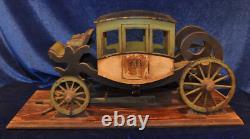 Stagecoach Replica Large All Wood Western Model Handmade