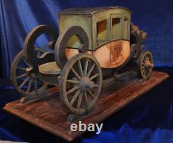 Stagecoach Replica Large All Wood Western Model Handmade