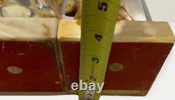Stone Sculpture Alabaster MCM Art Deco VTG Statement LRG Pair Bird Staging Rare