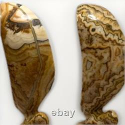 Stone Sculpture Alabaster MCM Art Deco VTG Statement LRG Pair Bird Staging Rare