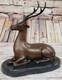 Stunning Large Numbered Antiqued Bronze Stag Sig and Number Statue Ornament