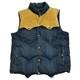 Sugar Cane Corduroy Denim Western Yoke Down Vest L Vintage Japan F/S