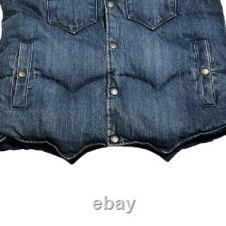 Sugar Cane Corduroy Denim Western Yoke Down Vest L Vintage Japan F/S