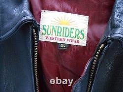 Sunriders Western Wear Fringe Women Leather Jacket Cinched Waist withStuds