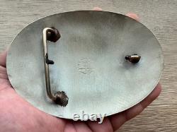 Super Large Johnson & Held, Ltd Handcrafted Vintage Buggy Wagon Belt Buckle