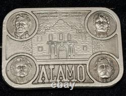 Texas Belt Buckle Alamo San Antonio Rare Western Silver Metal Large Cowboy Gift