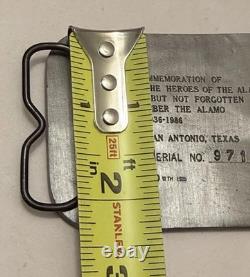 Texas Belt Buckle Alamo San Antonio Rare Western Silver Metal Large Cowboy Gift