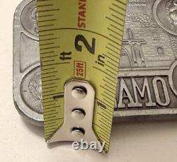 Texas Belt Buckle Alamo San Antonio Rare Western Silver Metal Large Cowboy Gift