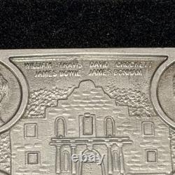Texas Belt Buckle Alamo San Antonio Rare Western Silver Metal Large Cowboy Gift