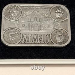 Texas Belt Buckle Alamo San Antonio Rare Western Silver Metal Large Cowboy Gift