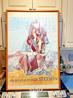 The Last Drop from His Stetson Antique Advertising Poster Vintage