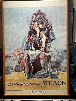The Last Drop from His Stetson Antique Advertising Poster Vintage