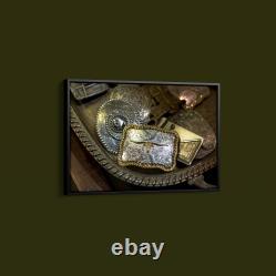 The Yellowstone Collection Cowboy Buckles Art Print on Paper or Canvas