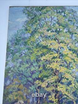 Theon Betts Painting 1921 Landscape Finest Exhibited Chicago Hilltop Antique 36