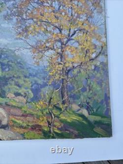 Theon Betts Painting 1921 Landscape Finest Exhibited Chicago Hilltop Antique 36