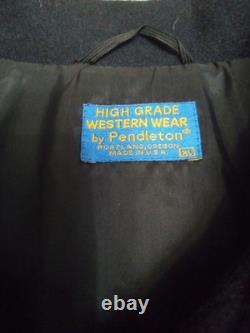 Tribal Blanket High Grade Western Wear Zip Up Wool Jacket XL Vintage