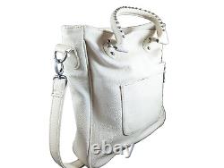 Trinity Ranch Leather Off White Concealed Carry Purse NEW FREE SHIPPING