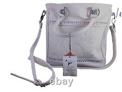 Trinity Ranch Leather Off White Concealed Carry Purse NEW FREE SHIPPING