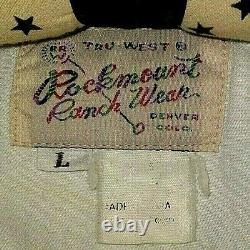 Tru West Rockmount Ranch Wear embroidered ladies' L shirt pearl snap western