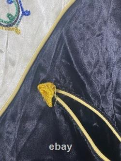 True Vintage 1950's Silk Saddle King Pearl Snap Western Shirt Chainstitch Art