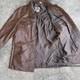 True Vintage Miller Western Wear Cognac Leather Button Coat Jacket Sz 44 Large