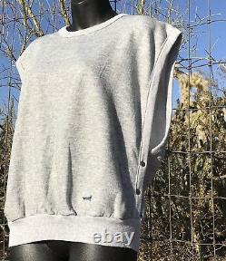 True Vintage Wrangler Sleeveless Sweater Top Large Armhole Snap Side XL RARE 80s