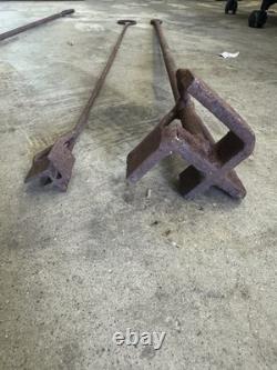 Two Antique Rancher Branding Iron Heavy 36 Symbol 4 & 1 1/2