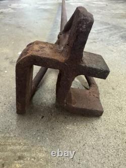 Two Antique Rancher Branding Iron Heavy 36 Symbol 4 & 1 1/2