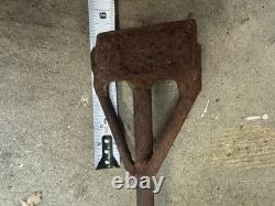 Two Antique Rancher Branding Iron Heavy 36 Symbol 4 & 1 1/2