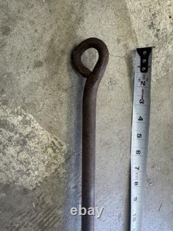 Two Antique Rancher Branding Iron Heavy 36 Symbol 4 & 1 1/2