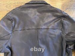 Uber Owatonna Minnesota Leather Jacket Lace up/ Zip Men's L Brown UNIQUE