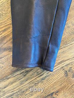 Uber Owatonna Minnesota Leather Jacket Lace up/ Zip Men's L Brown UNIQUE