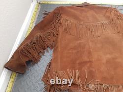 Unbranded VTG Size 44 Mens Heavyweight Western Fringe Jacket Large #S126