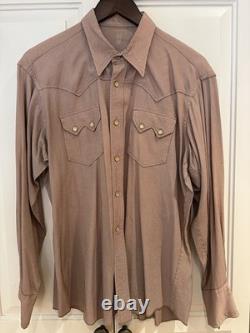 VINTAGE 1950's LEVI'S SHORTHORN WESTERN PEARL SNAP SHIRT LARGE KLIKIT RAU SNAPS