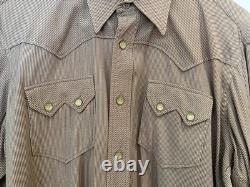 VINTAGE 1950's LEVI'S SHORTHORN WESTERN PEARL SNAP SHIRT LARGE KLIKIT RAU SNAPS