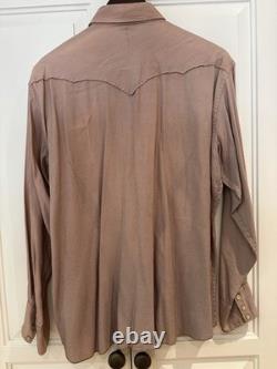 VINTAGE 1950's LEVI'S SHORTHORN WESTERN PEARL SNAP SHIRT LARGE KLIKIT RAU SNAPS