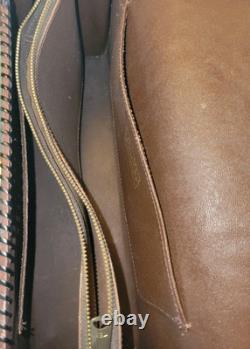 VINTAGE 1960's JOO-KAY HANDTOOLED LEATHER EMBOSSED PURSE Western Boho Size Lrg