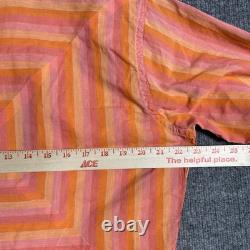 VINTAGE 60s Tem Tex Western Shirt Size Large Bullseye Stripe Pearl Snap Sawtooth